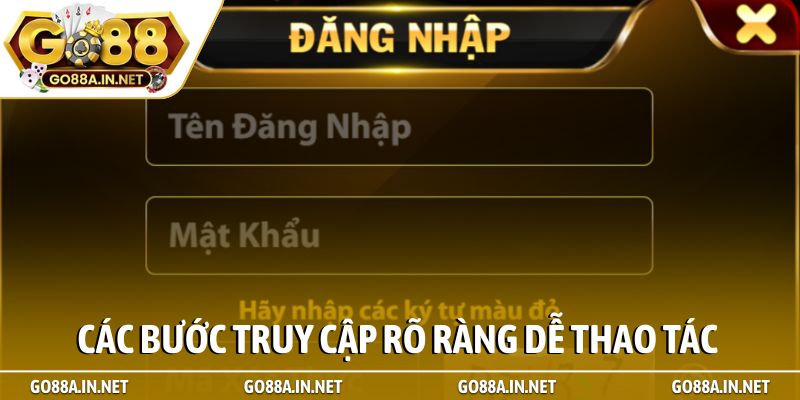 Đăng Nhập 1 Các bước truy cập rõ ràng dễ thao tác