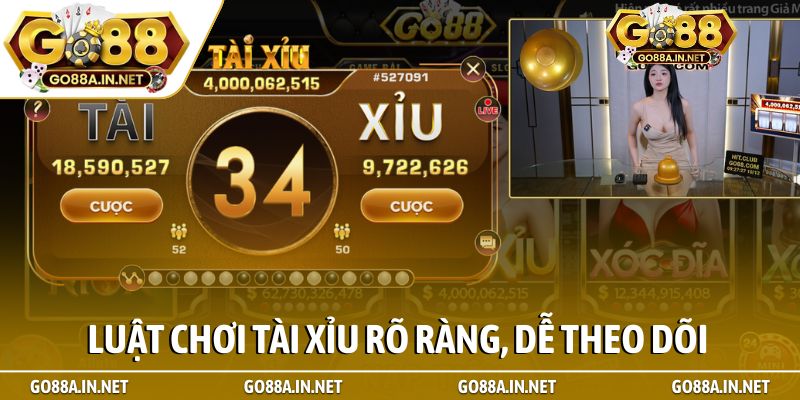 Luật chơi Tài Xỉu rõ ràng, dễ theo dõi